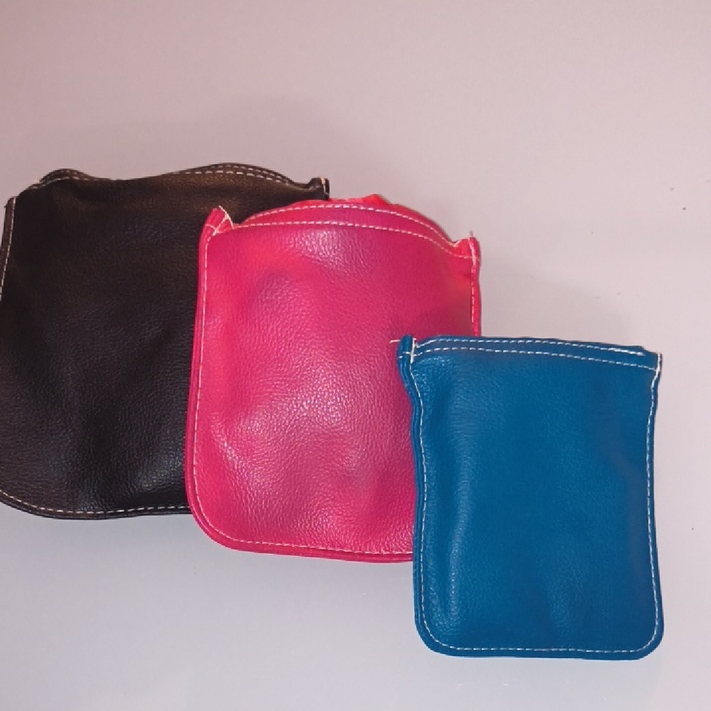 Avon Collapsible Tote Bag Set in Black, Blue & Pink